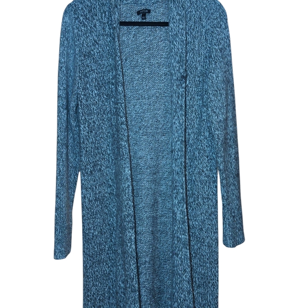 Apt 9 Open Front Charcoal Cardigan Size Large
